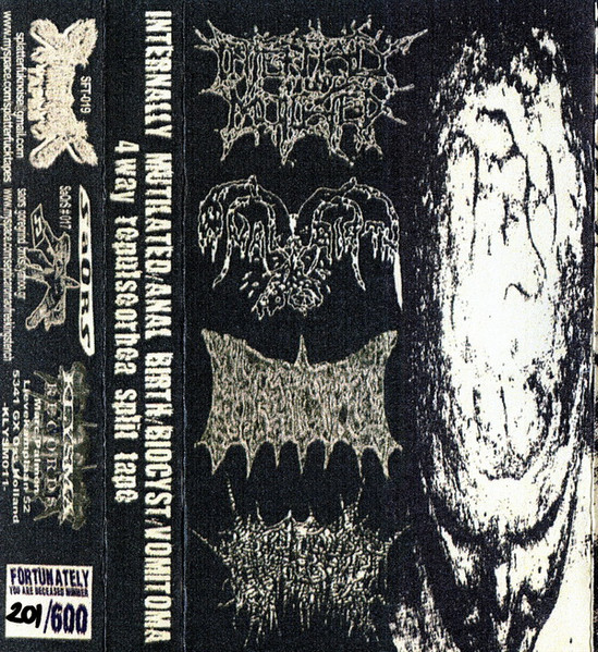 Internally Mutilated / Anal Birth / Biocyst / Vomitoma – Split Tape (2008)